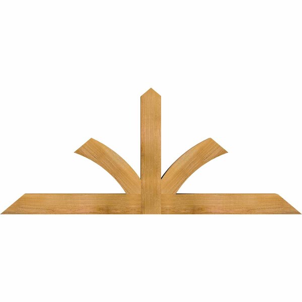 Ekena Millwork Richland Rough Sawn Timber Gable Bracket, Western Red Cedar, 60"W x 25"H x 4"D x 4"F, 10/12 Pitch GBW060X25X0404RIC00RWR - main